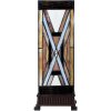 LumiLamp 5LL-6359 Tiffany stolová lampa hnedá béžová 17x17x44 cm E27 40W