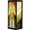 LumiLamp 5LL-6361 Tiffany nástenné svietidlo béžovo zelené 14x16x40 cm E27 sklo kov