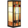 LumiLamp 5LL-6362 Tiffany nástenné svietidlo béžovo hnedé 14x16x40cm E27 sklo kov