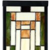 LumiLamp 5LL-6363 Tiffany nástenné svietidlo béžovo zelené 14x16x40cm E27 sklo kov