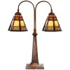 LumiLamp 5LL-6366 Tiffany stolová lampa z hnedého skla 48x19x64 cm E27