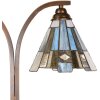 LumiLamp 5LL-6368 Tiffany stolová lampa hnedo modrá 48x19x57cm E27 2x60W