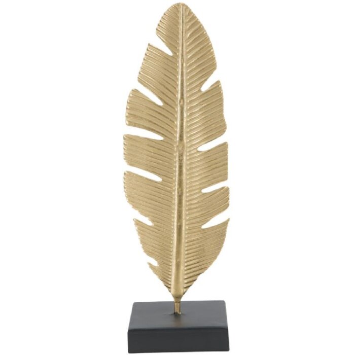 Mauro Ferretti dekoratívna plastika Leaf Glam Gold Black 10x10x34 cm