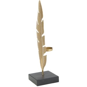 Mauro Ferretti dekoratívna plastika Leaf Glam Gold Black 10x10x34 cm