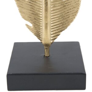 Mauro Ferretti dekoratívna plastika Leaf Glam Gold Black 10x10x34 cm