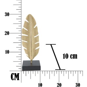 Mauro Ferretti dekoratívna plastika Leaf Glam Gold Black 10x10x34 cm