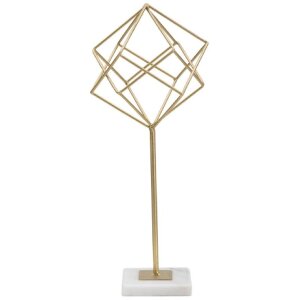 Mauro Ferretti socha Kocka 16x18x41,5 cm zlato-biela