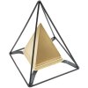 Mauro Ferretti socha pyramída s kovovým rámom 15x15x21 cm zlato-čierna