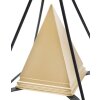 Mauro Ferretti socha pyramída s kovovým rámom 15x15x21 cm zlato-čierna