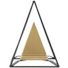 Mauro Ferretti socha pyramída s kovovým rámom 15x15x21 cm zlato-čierna