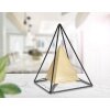 Mauro Ferretti socha pyramída s kovovým rámom 15x15x21 cm zlato-čierna