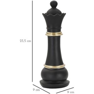 Mauro Ferretti socha Kráľovná 9x25,5 cm čierno-zlatá
