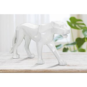Mauro Ferretti panter biela socha 70x18x32,5 cm