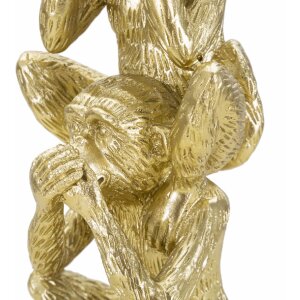 Mauro Ferretti dekoratívna figúrka opica veža Ø10,5x30 cm lesklá zlatá