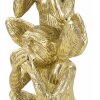 Mauro Ferretti dekoratívna figúrka opica veža Ø10,5x30 cm lesklá zlatá