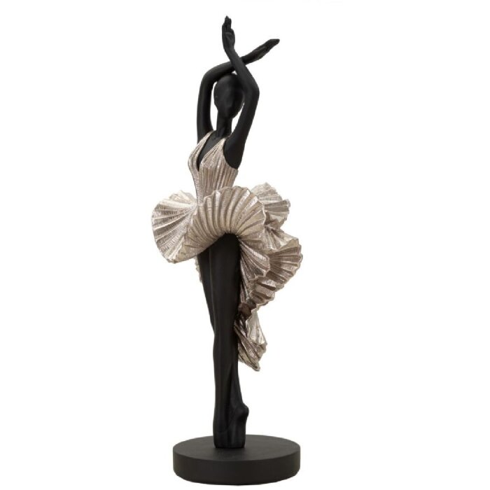 Mauro Ferretti figúrka tanečnice 17x14x43 cm čierna strieborná