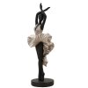 Mauro Ferretti figúrka tanečnice 17x14x43 cm čierna strieborná