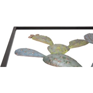 Mauro Ferretti nástenná dekorácia kaktusový rám 50x1,3x50 cm zelená svetlomodrá