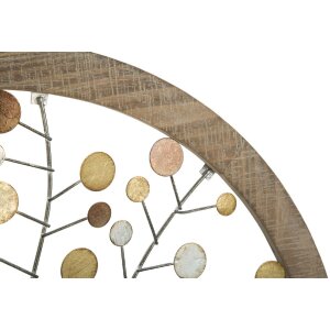 Mauro Ferretti nástenný panel strom života Ø61x1,8 cm zlatý prírodný