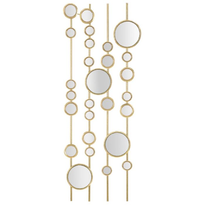 Mauro Ferretti nástenný panel Malé zrkadlá 35,5x1,5x90 cm zlatej farby