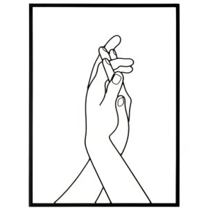 Mauro Ferretti nástenný panel Simply Hands 40x1x55 cm čierny