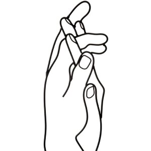 Mauro Ferretti nástenný panel Simply Hands 40x1x55 cm čierny