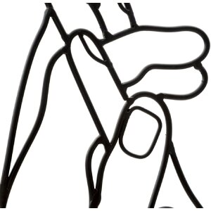 Mauro Ferretti nástenný panel Simply Hands 40x1x55 cm čierny