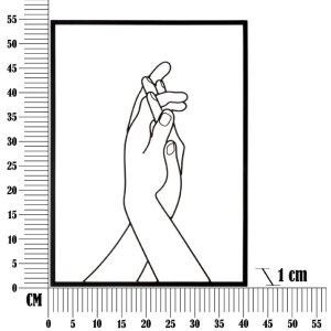 Mauro Ferretti nástenný panel Simply Hands 40x1x55 cm čierny