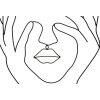 Mauro Ferretti nástenný panel Simply Face 50,5x1,3x61 cm čierny