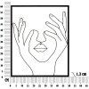 Mauro Ferretti nástenný panel Simply Face 50,5x1,3x61 cm čierny