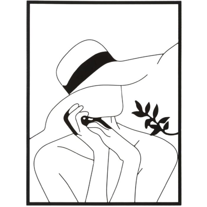 Mauro Ferretti nástenný panel Elegantná žena 60x1x80 cm čierny