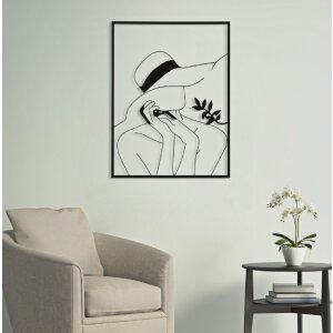 Mauro Ferretti nástenný panel Elegantná žena 60x1x80 cm čierny