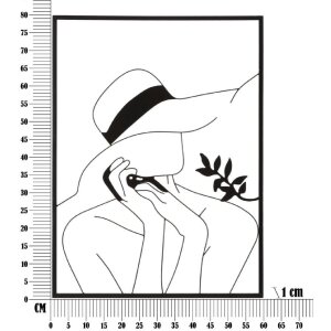 Mauro Ferretti nástenný panel Elegantná žena 60x1x80 cm čierny