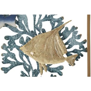 Mauro Ferretti nástenný panel ryba 50,2x3,8x50,2 cm modrá zlatá