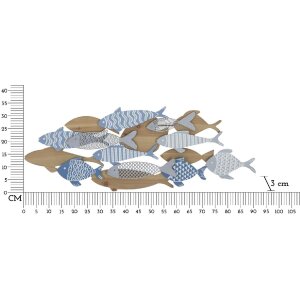 Mauro Ferretti nástenný panel ryba more 91x3x33,5 cm viacfarebný