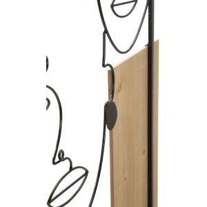 Mauro Ferretti nástenný panel 63x2x90 cm čierno-hnedý