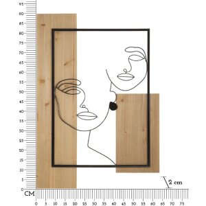 Mauro Ferretti nástenný panel 63x2x90 cm čierno-hnedý
