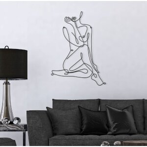 Mauro Ferretti nástenný panel Yogi 60x1,3x80 cm čierny