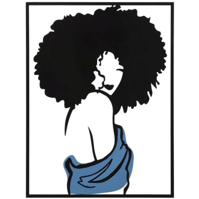Mauro Ferretti nástenný panel Afef 60x1,3x80 cm čierna modrá