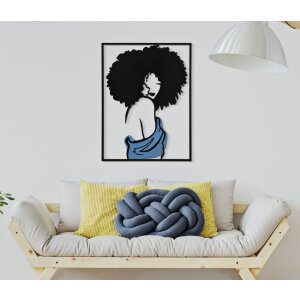 Mauro Ferretti nástenný panel Afef 60x1,3x80 cm čierna modrá