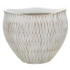 Mauro Ferretti Stiky cachepot Ø 30,5x24,5 cm zlatá biela