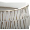 Mauro Ferretti Stiky cachepot Ø 30,5x24,5 cm zlatá biela