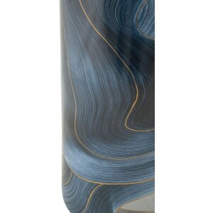 Mauro Ferretti Váza Elegant Ø 15x34 cm modro zlatá s vekom