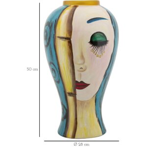 Mauro Ferretti váza art face Ø 28x50 cm viacfarebná