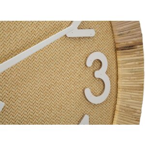 Nástenné hodiny Mauro Ferretti Boho Plus Ø 60x4,5 cm prírodná farba biela