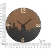Nástenné hodiny Mauro Ferretti city Ø 60x2 cm čierno-hnedé