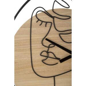 Nástenné hodiny Mauro Ferretti Elegant Ø 60x2 cm hnedé čierne
