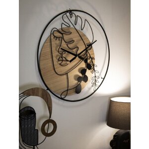 Nástenné hodiny Mauro Ferretti Elegant Ø 60x2 cm hnedé čierne