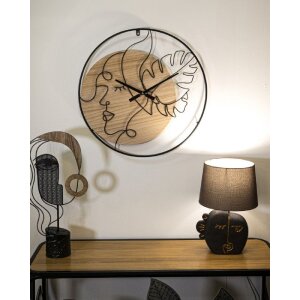 Nástenné hodiny Mauro Ferretti Elegant Ø 60x2 cm hnedé čierne
