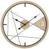 Nástenné hodiny Mauro Ferretti Geometrický dizajn Ø 60x2,5 cm hnedá čierna